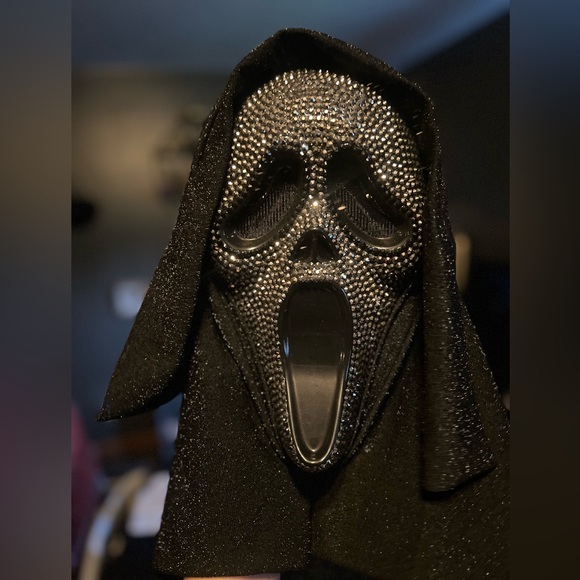 Ghost Face Rhinestone Mask - Picture 3 of 3